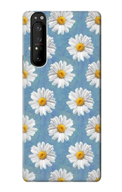 W3454 Floral Daisy Hard Case and Leather Flip Case For Sony Xperia 1 III