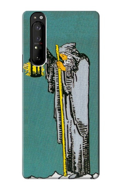 W3741 Tarot Card The Hermit Hard Case and Leather Flip Case For Sony Xperia 1 III