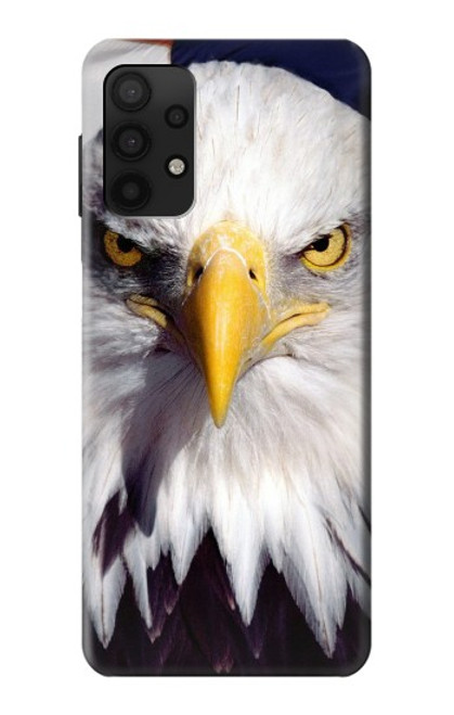 W0854 Eagle American Hard Case and Leather Flip Case For Samsung Galaxy A32 4G