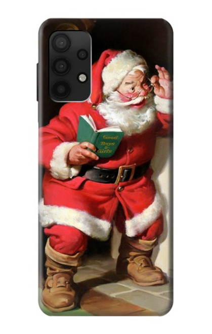 W1417 Santa Claus Merry Xmas Hard Case and Leather Flip Case For Samsung Galaxy A32 4G