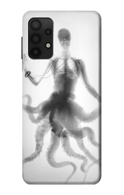 W1432 Skull Octopus X-ray Hard Case and Leather Flip Case For Samsung Galaxy A32 4G