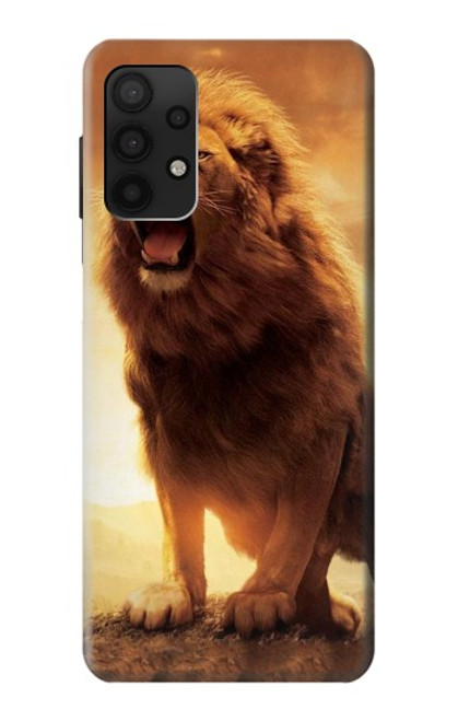 W1957 Lion Aslan Hard Case and Leather Flip Case For Samsung Galaxy A32 4G