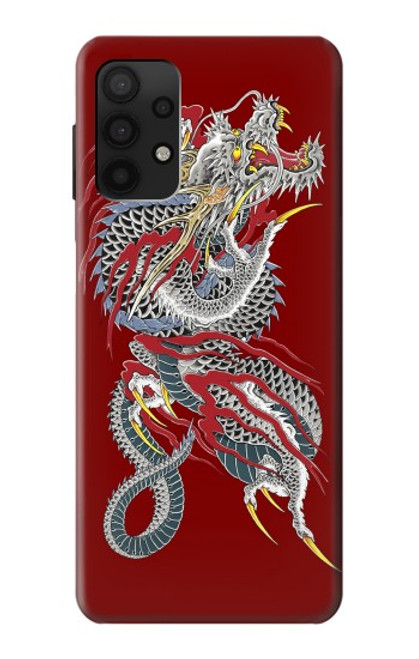 W2104 Yakuza Dragon Tattoo Hard Case and Leather Flip Case For Samsung Galaxy A32 4G