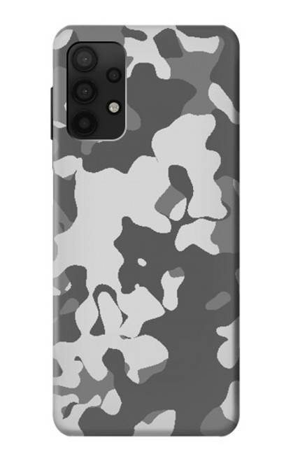 W2186 Gray Camo Camouflage Graphic Printed Hard Case and Leather Flip Case For Samsung Galaxy A32 4G