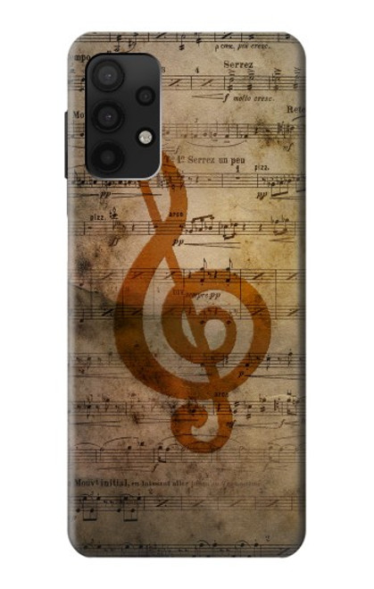 W2368 Sheet Music Notes Hard Case and Leather Flip Case For Samsung Galaxy A32 4G