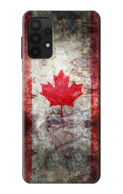 W2490 Canada Maple Leaf Flag Texture Hard Case and Leather Flip Case For Samsung Galaxy A32 4G