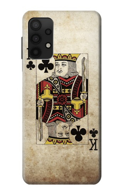 W2528 Poker King Card Hard Case and Leather Flip Case For Samsung Galaxy A32 4G