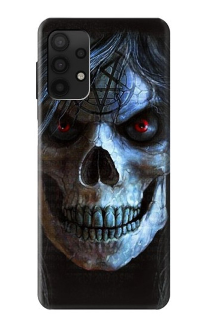 W2585 Evil Death Skull Pentagram Hard Case and Leather Flip Case For Samsung Galaxy A32 4G