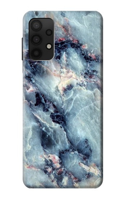 W2689 Blue Marble Texture Graphic Printed Hard Case and Leather Flip Case For Samsung Galaxy A32 4G