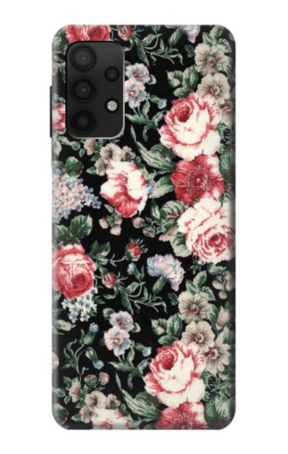 W2727 Vintage Rose Pattern Hard Case and Leather Flip Case For Samsung Galaxy A32 4G