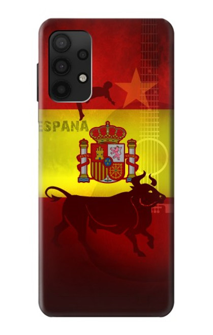 W2984 Spain Football Soccer Hard Case and Leather Flip Case For Samsung Galaxy A32 4G