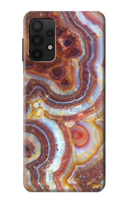 W3034 Colored Marble Texture Printed Hard Case and Leather Flip Case For Samsung Galaxy A32 4G