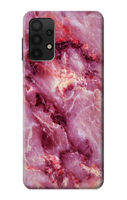 W3052 Pink Marble Graphic Printed Hard Case and Leather Flip Case For Samsung Galaxy A32 4G