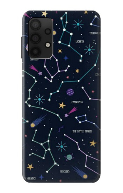 W3220 Star Map Zodiac Constellations Hard Case and Leather Flip Case For Samsung Galaxy A32 4G