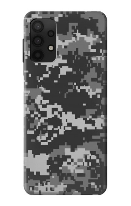 W3293 Urban Black Camo Camouflage Hard Case and Leather Flip Case For Samsung Galaxy A32 4G