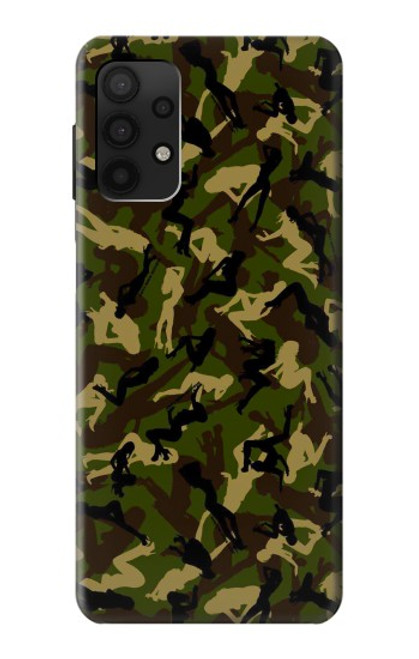 W3356 Sexy Girls Camo Camouflage Hard Case and Leather Flip Case For Samsung Galaxy A32 4G