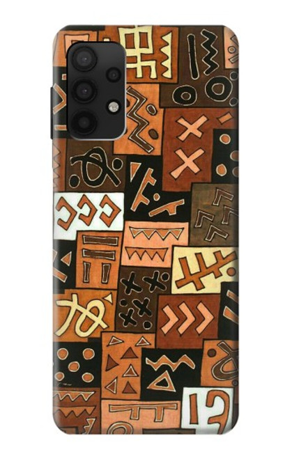 W3460 Mali Art Pattern Hard Case and Leather Flip Case For Samsung Galaxy A32 4G