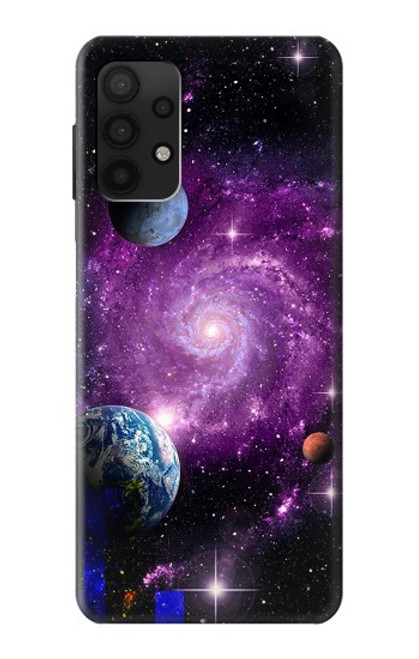 W3689 Galaxy Outer Space Planet Hard Case and Leather Flip Case For Samsung Galaxy A32 4G