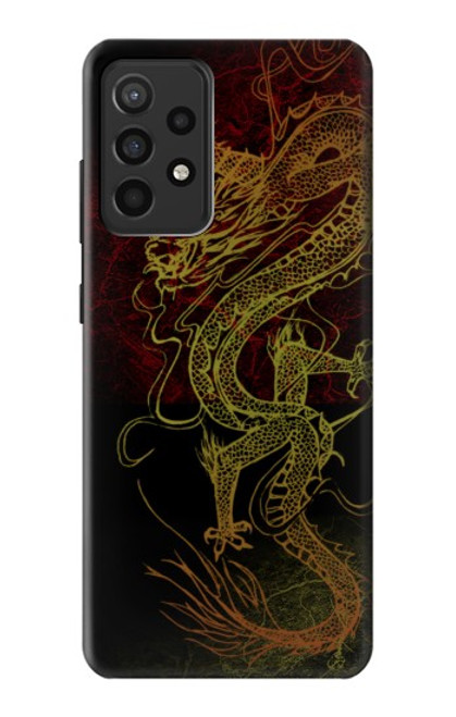 W0354 Chinese Dragon Hard Case and Leather Flip Case For Samsung Galaxy A52, Galaxy A52 5G