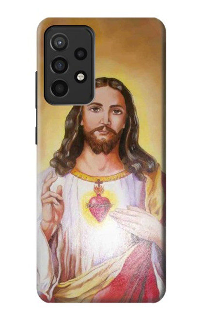 W0798 Jesus Hard Case and Leather Flip Case For Samsung Galaxy A52, Galaxy A52 5G