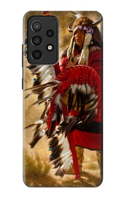 W0817 Red Indian Hard Case and Leather Flip Case For Samsung Galaxy A52, Galaxy A52 5G