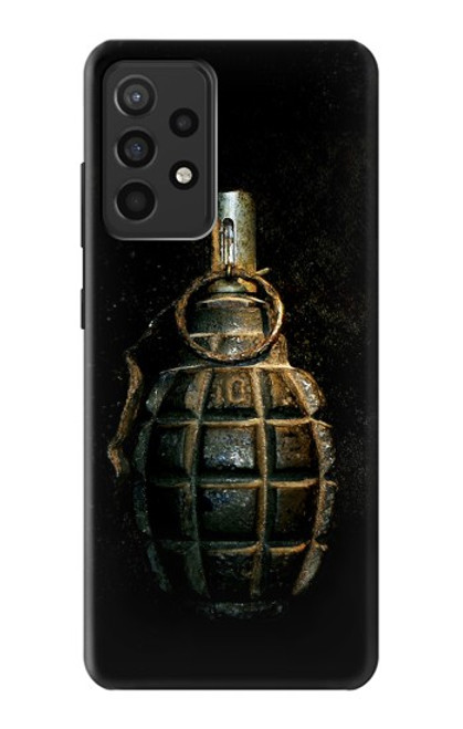 W0881 Hand Grenade Hard Case and Leather Flip Case For Samsung Galaxy A52, Galaxy A52 5G