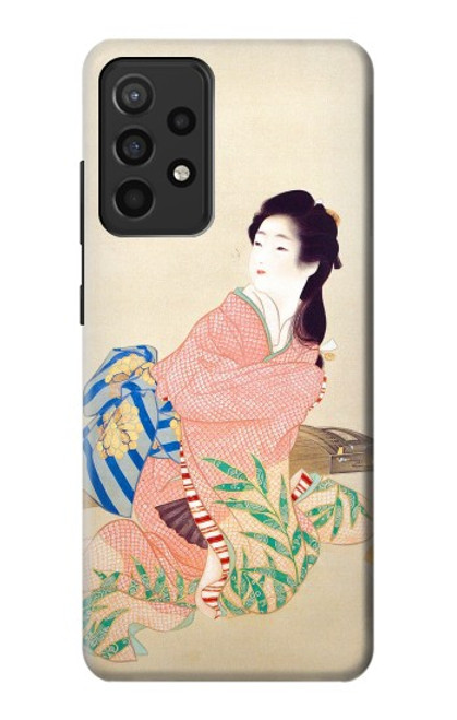 W0889 Japan Art Kimono Hard Case and Leather Flip Case For Samsung Galaxy A52, Galaxy A52 5G