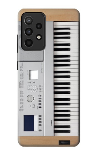 W0891 Keyboard Digital Piano Hard Case and Leather Flip Case For Samsung Galaxy A52, Galaxy A52 5G