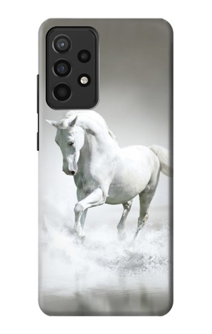 W0932 White Horse Hard Case and Leather Flip Case For Samsung Galaxy A52, Galaxy A52 5G