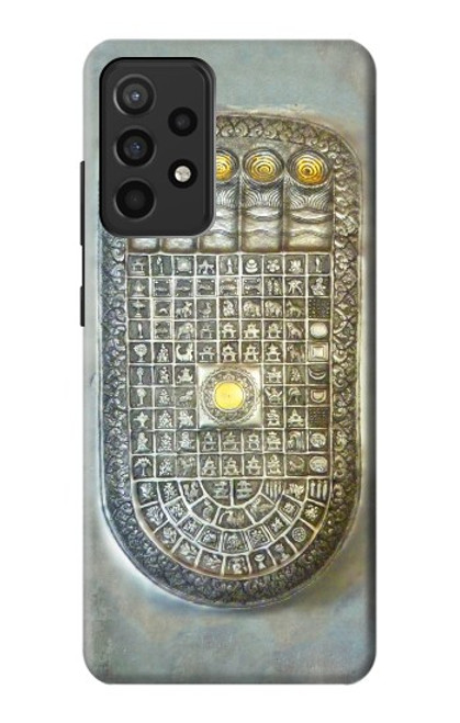 W1484 Buddha Footprint Hard Case and Leather Flip Case For Samsung Galaxy A52, Galaxy A52 5G
