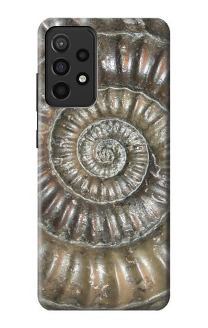 W1788 Ammonite Fossil Hard Case and Leather Flip Case For Samsung Galaxy A52, Galaxy A52 5G