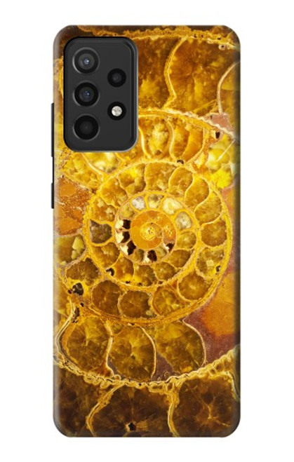 W1789 Ammonite Fossils Hard Case and Leather Flip Case For Samsung Galaxy A52, Galaxy A52 5G