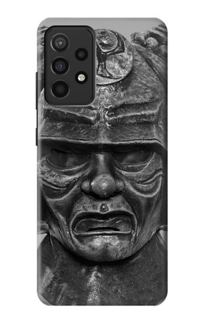 W1827 Japan Samurai Helmet Hard Case and Leather Flip Case For Samsung Galaxy A52, Galaxy A52 5G