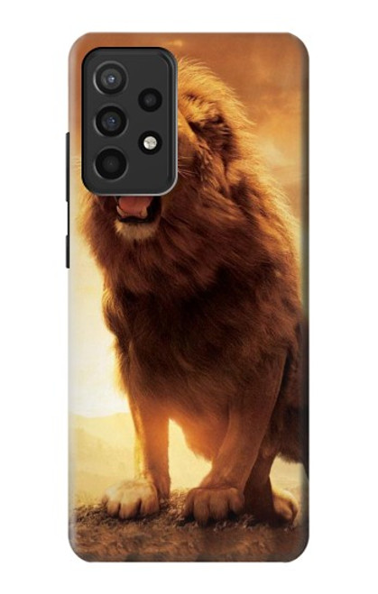 W1957 Lion Aslan Hard Case and Leather Flip Case For Samsung Galaxy A52, Galaxy A52 5G