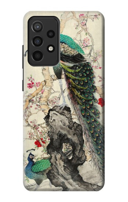 W2086 Peacock Painting Hard Case and Leather Flip Case For Samsung Galaxy A52, Galaxy A52 5G