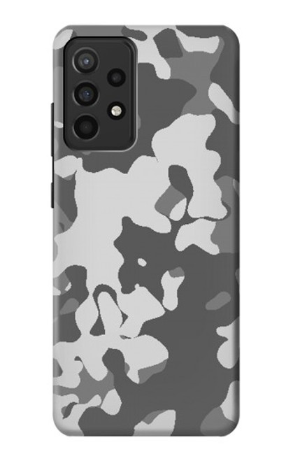 W2186 Gray Camo Camouflage Graphic Printed Hard Case and Leather Flip Case For Samsung Galaxy A52, Galaxy A52 5G