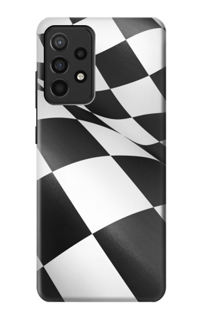 W2408 Checkered Winner Flag Hard Case and Leather Flip Case For Samsung Galaxy A52, Galaxy A52 5G