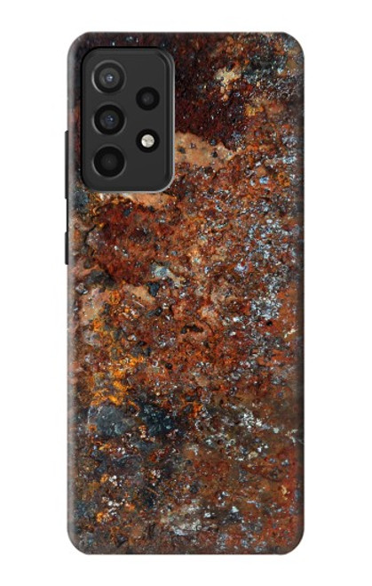 W2714 Rust Steel Texture Graphic Printed Hard Case and Leather Flip Case For Samsung Galaxy A52, Galaxy A52 5G