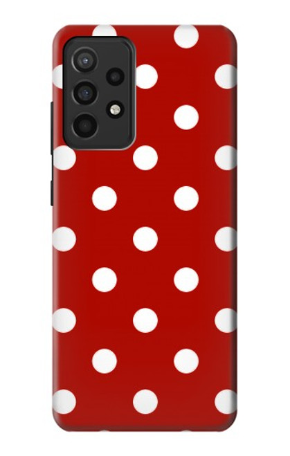 W2951 Red Polka Dots Hard Case and Leather Flip Case For Samsung Galaxy A52, Galaxy A52 5G