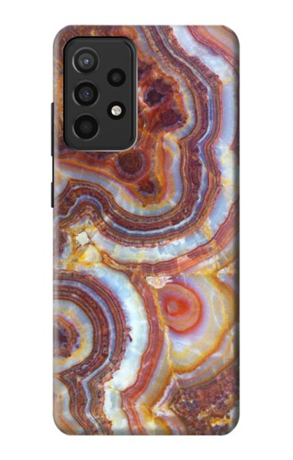 W3034 Colored Marble Texture Printed Hard Case and Leather Flip Case For Samsung Galaxy A52, Galaxy A52 5G