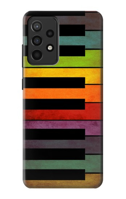 W3451 Colorful Piano Hard Case and Leather Flip Case For Samsung Galaxy A52, Galaxy A52 5G