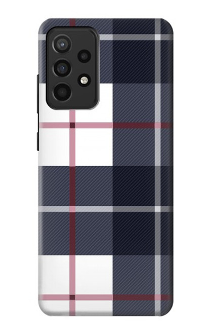 W3452 Plaid Fabric Pattern Hard Case and Leather Flip Case For Samsung Galaxy A52, Galaxy A52 5G