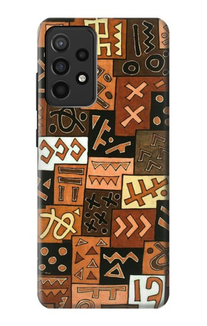 W3460 Mali Art Pattern Hard Case and Leather Flip Case For Samsung Galaxy A52, Galaxy A52 5G