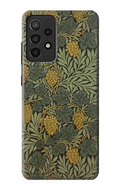 W3662 William Morris Vine Pattern Hard Case and Leather Flip Case For Samsung Galaxy A52, Galaxy A52 5G