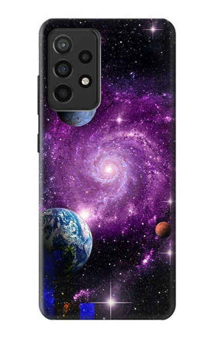 W3689 Galaxy Outer Space Planet Hard Case and Leather Flip Case For Samsung Galaxy A52, Galaxy A52 5G
