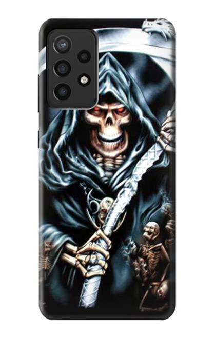 W0295 Grim Reaper Hard Case and Leather Flip Case For Samsung Galaxy A72, Galaxy A72 5G