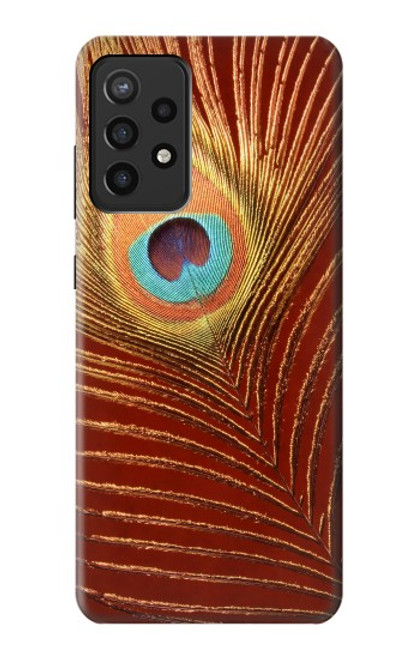 W0512 Peacock Hard Case and Leather Flip Case For Samsung Galaxy A72, Galaxy A72 5G