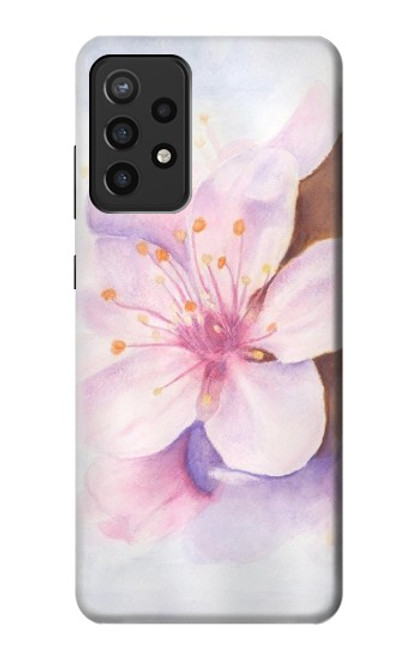 W1415 Sakura Blossom Art Hard Case and Leather Flip Case For Samsung Galaxy A72, Galaxy A72 5G