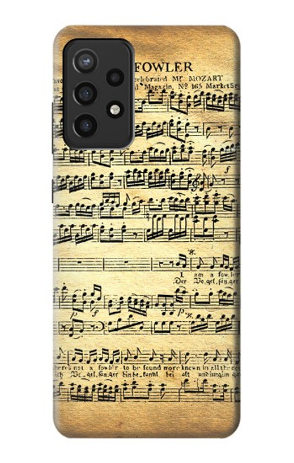 W2667 The Fowler Mozart Music Sheet Hard Case and Leather Flip Case For Samsung Galaxy A72, Galaxy A72 5G