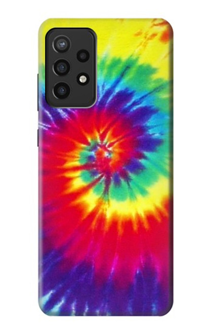 W2884 Tie Dye Swirl Color Hard Case and Leather Flip Case For Samsung Galaxy A72, Galaxy A72 5G